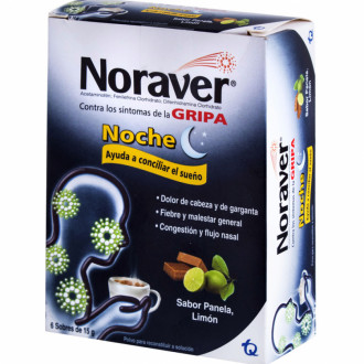 NORAVER GRIPA NOCHE X 6 SOBRES